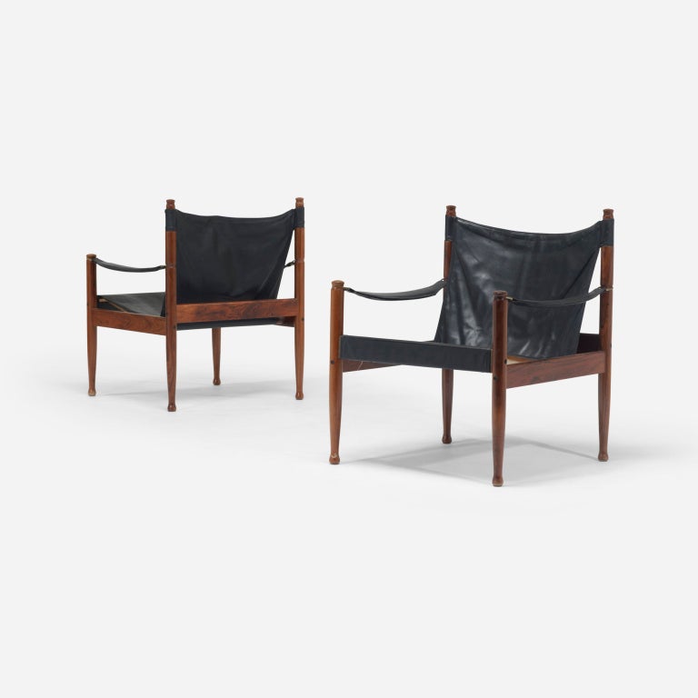 Mid-20th Century Safari chairs, pair by Erik Wørts