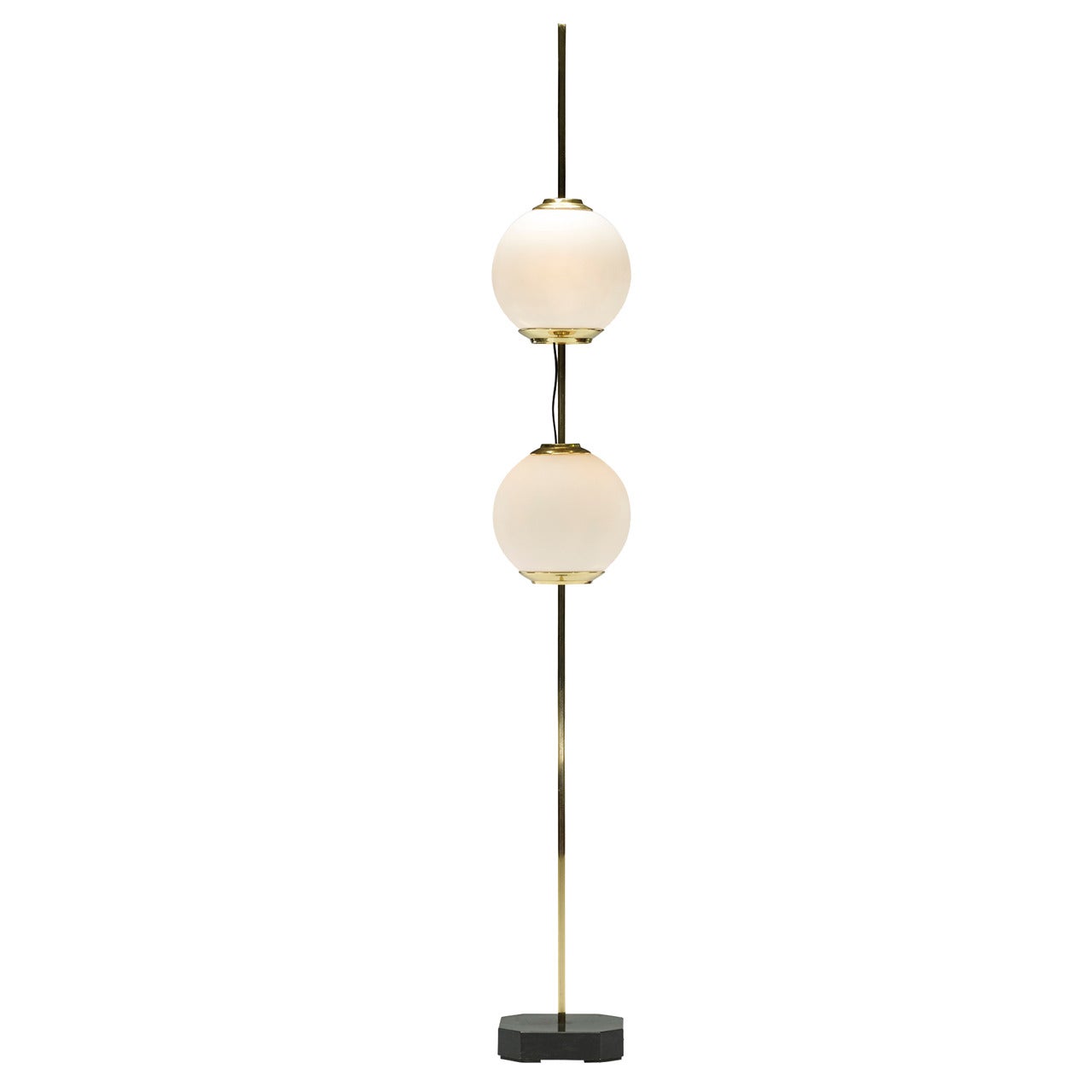 Doppio Pallone Floor Lamp, Model Lte 10 By Luigi Caccia Dominioni For Azucena