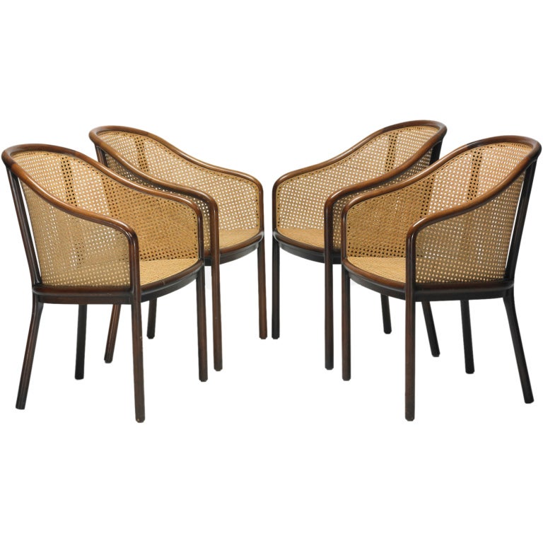 armchairs, set of four by Ward Bennett