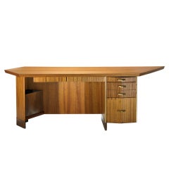 Vintage Frank Lloyd Wright Desk With Wastebasket From Price Tower