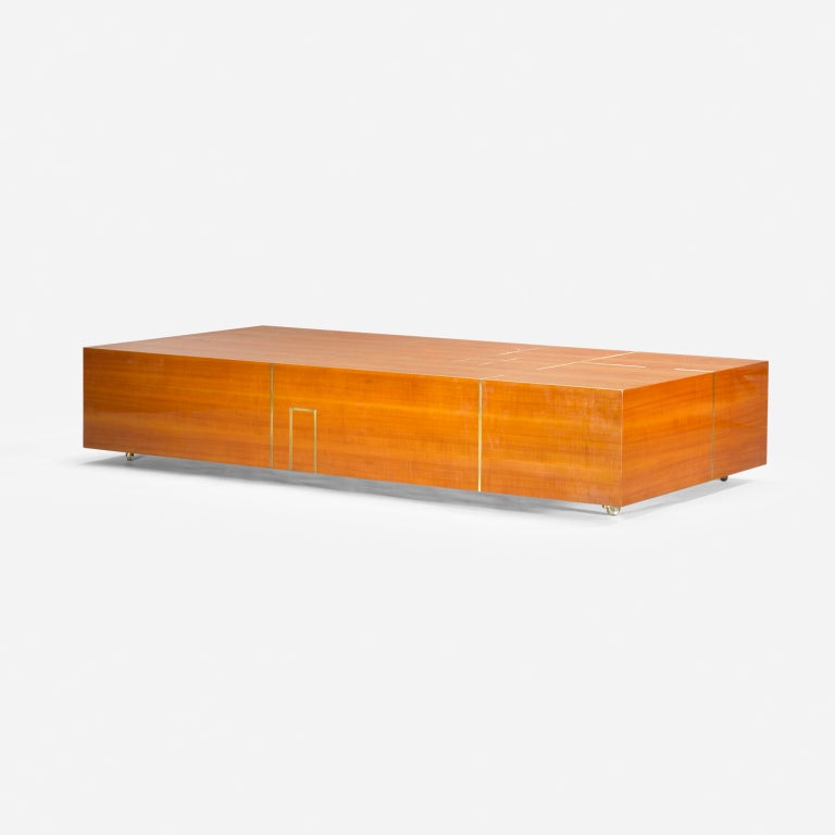 Commissioned for a 2009 solo exhibition of Ron Gilad's work, this coffee table exemplifies Gilad's minimalist sensibility. One of a series of coffee tables inspired by blueprints, Gilad distils the linear purity of architectural drawings into a