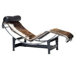 Vintage LC-4 chaise by Charlotte Perriand, Pierre Jeanneret and Le Corbusier