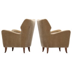 Pair of Gio Ponti armchairs from the Hotel Bristol, Merano