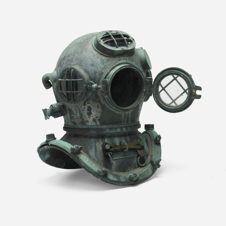 Signed with impressed manufacturer's mark to reverse: [Made in USA 2728   Morse Boston] and to face: [Morse Diving Equipment Co. Inc Successors].