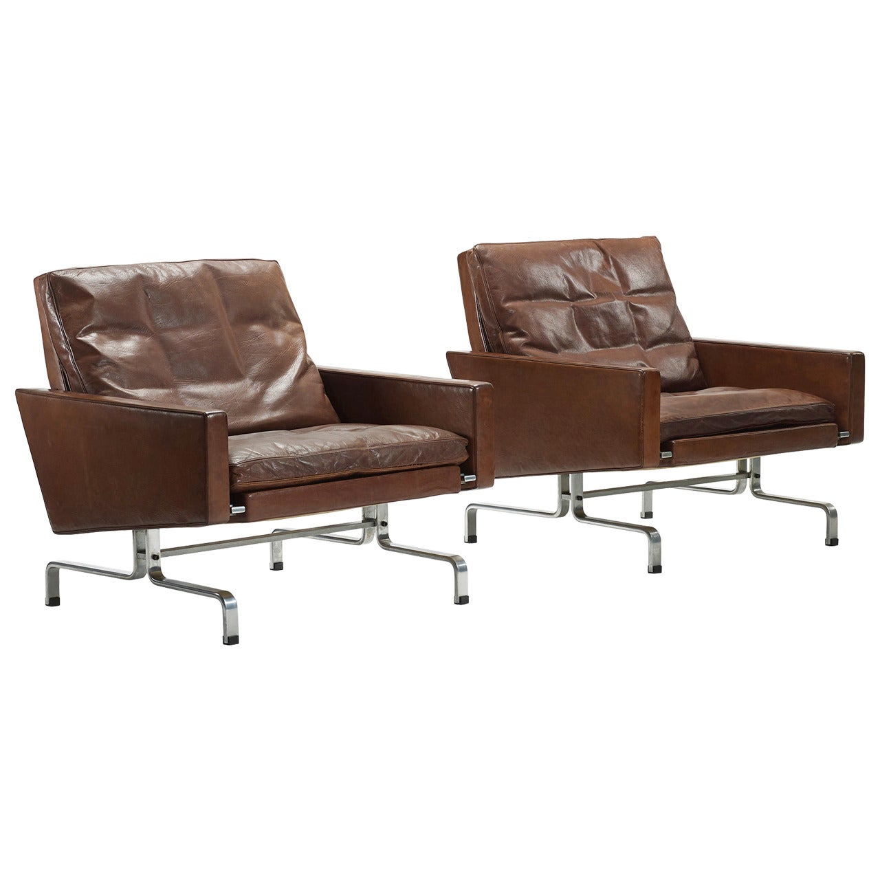 PK-31 Lounge Chairs, Pair by Poul Kjaerholm for E. Kold Christensen