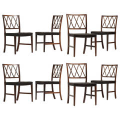 Dining Chairs, Set of Eight by Ole Wanscher for A.J. Iversen Snedkermester