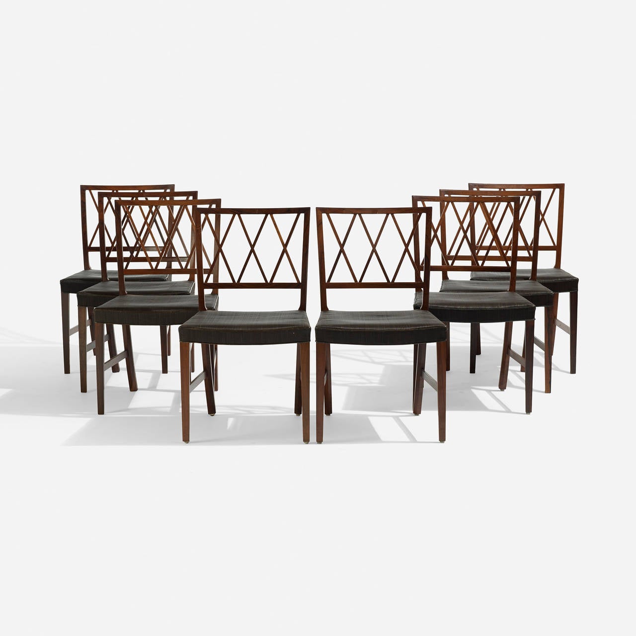 Dining Chairs, Set of Eight by Ole Wanscher for A.J. Iversen Snedkermester In Good Condition In Chicago, IL