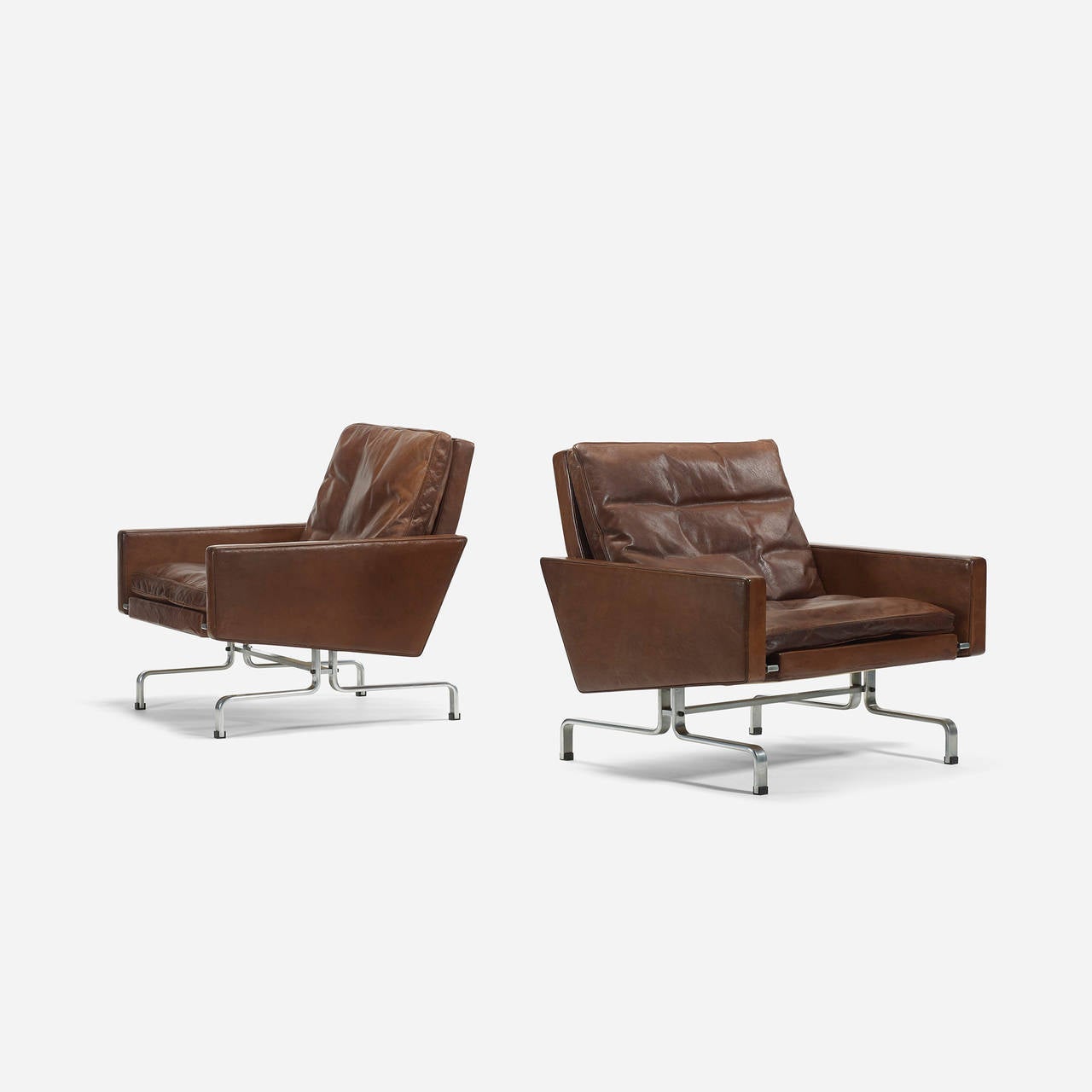 Danish PK-31 Lounge Chairs, Pair by Poul Kjaerholm for E. Kold Christensen