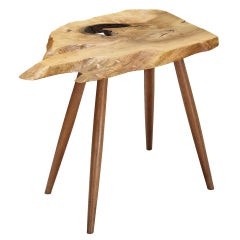 Slab end table by George Nakashima