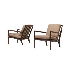 Pair of Lounge Chairs Model WWZ by T.H. Robsjohn-Gibbings for Widdicomb