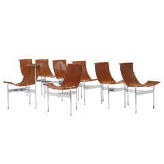 T-Chairs, Set of Eight by Katavolos, Ross Littell and Douglas Kelley for Laverne International