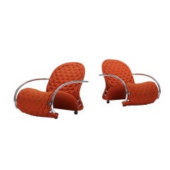 1-2-3 System Lounge Chairs Model G, Pair by Verner Panton for Fritz Hansen