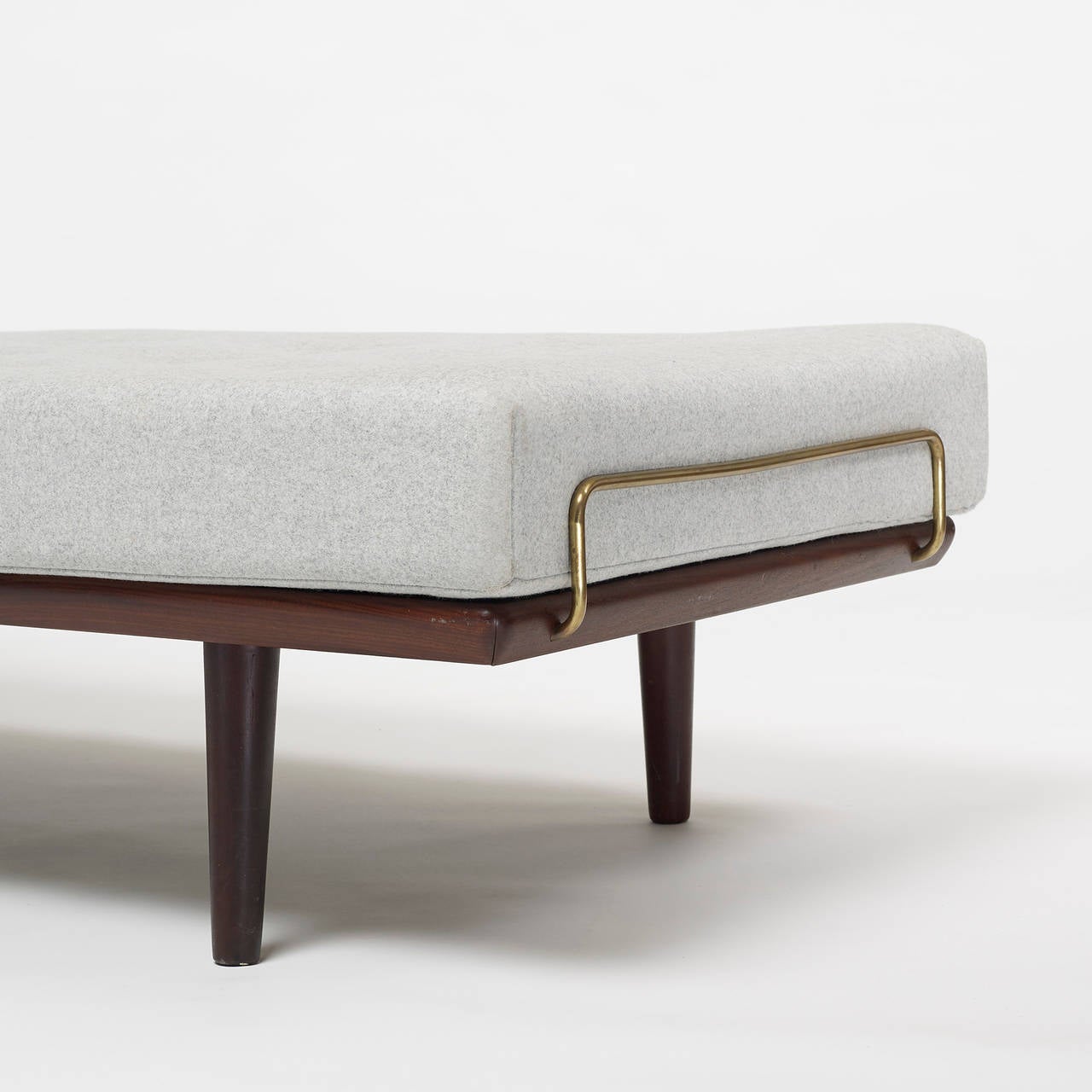 Daybed features removable, freestanding backrest.