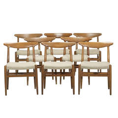 Dining Chairs Set of Eight by Hans Wegner for C.M. Madsens Fabriker