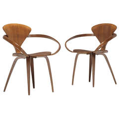 armchairs, pair by Norman Cherner for the The Cherner Chair Company