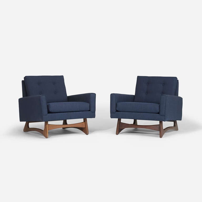 American lounge chairs, pair by Adrian Pearsall for Craft Associates
