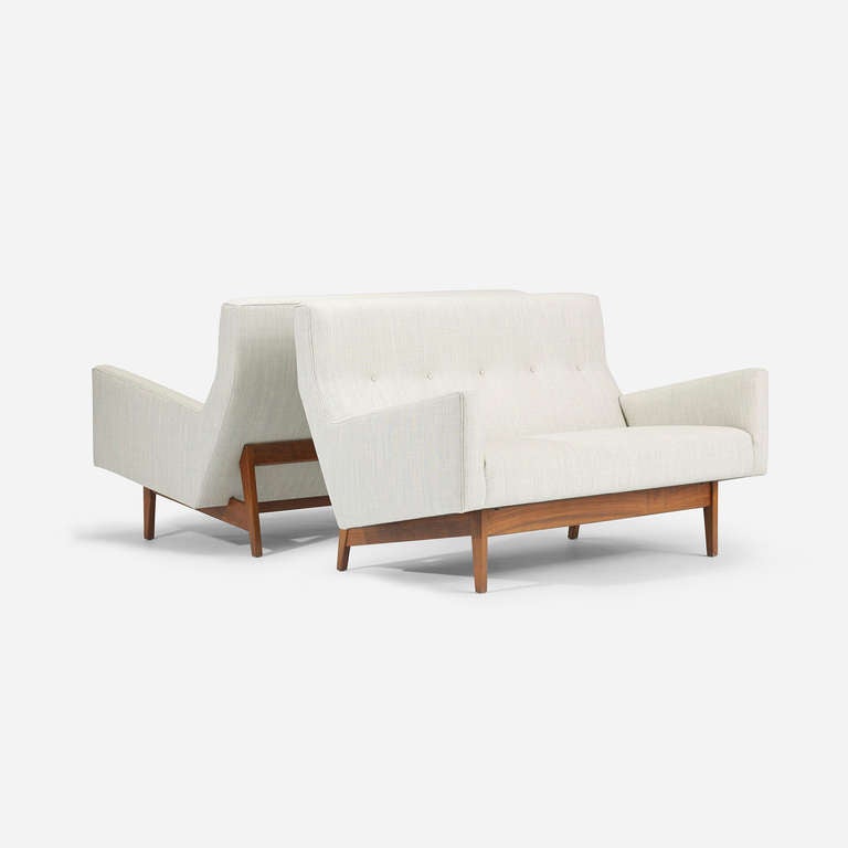 settees, pair by Jens Risom for Jens Risom Design, Inc. In Excellent Condition In Chicago, IL