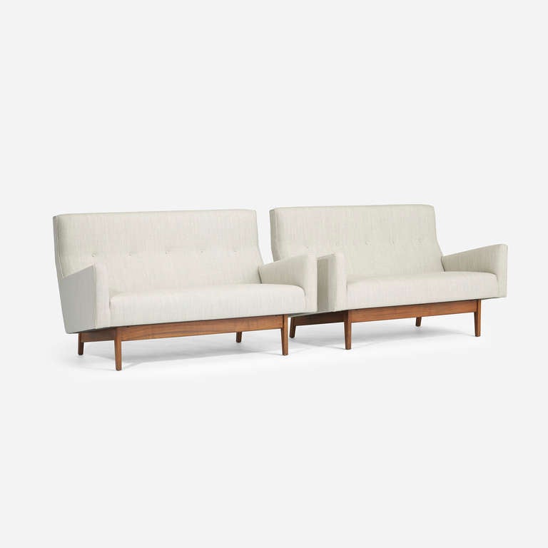 Mid-20th Century settees, pair by Jens Risom for Jens Risom Design, Inc.