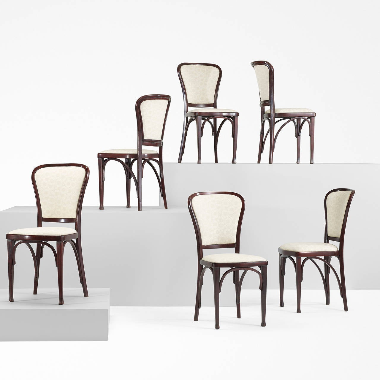 Stained Dining Chairs Set of Twelve by Gustav Siegel for Thonet For Sale