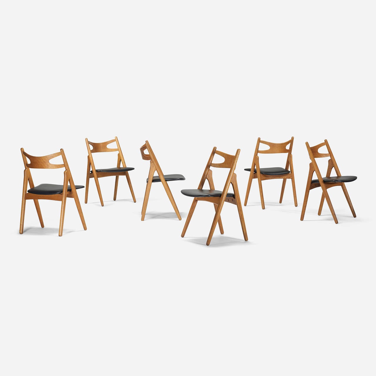 Danish Dining Chairs Model CH29, Set of Six by Hans Wegner for Carl Hansen & Son
