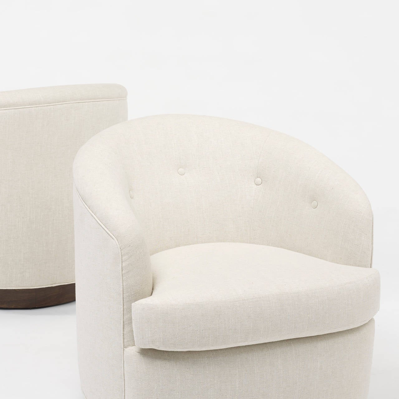 Mid-Century Modern Modern Swivel Lounge Chairs, Pair