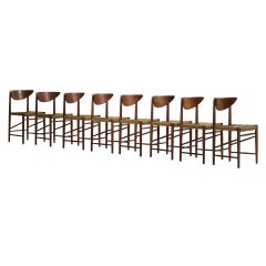 dining chairs model 316, set of eight by Peter Hvidt and Orla Mølgaard-Nielsen