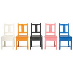 Simple Chairs, Set of Five by Roy McMakin for Domestic Furniture Company