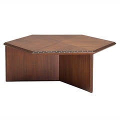 Retro Coffee Table, Model 453-C by Frank Lloyd Wright for Heritage Henredon