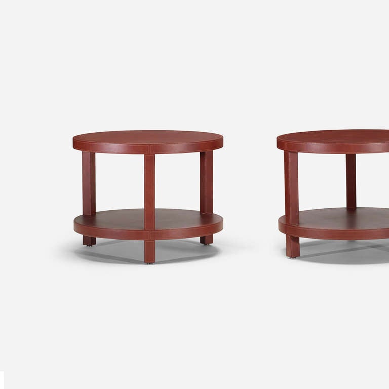 French occasional tables, pair by Dominic Chambon