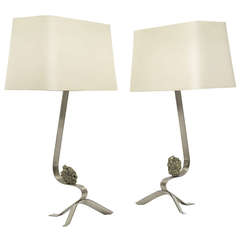 Modern table lamps, pair