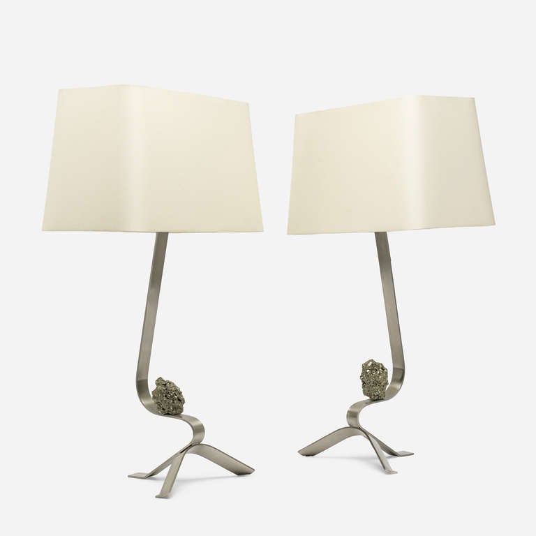 American Modern table lamps, pair