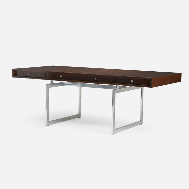This desk with four drawers is from a series of works Kjaer designed as elements of architecture.