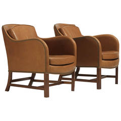 Mix Lounge Chairs Model 4396, Pair by Edvard Kindt-Larsen and Kaare Klint