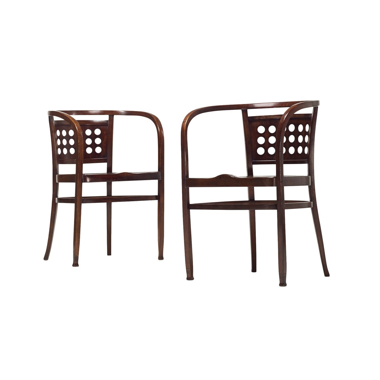 Chairs Model 721, Pair by Otto Wagner for J. & J. Kohn