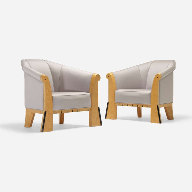 American Pair of Lounge Chairs by Michael Graves