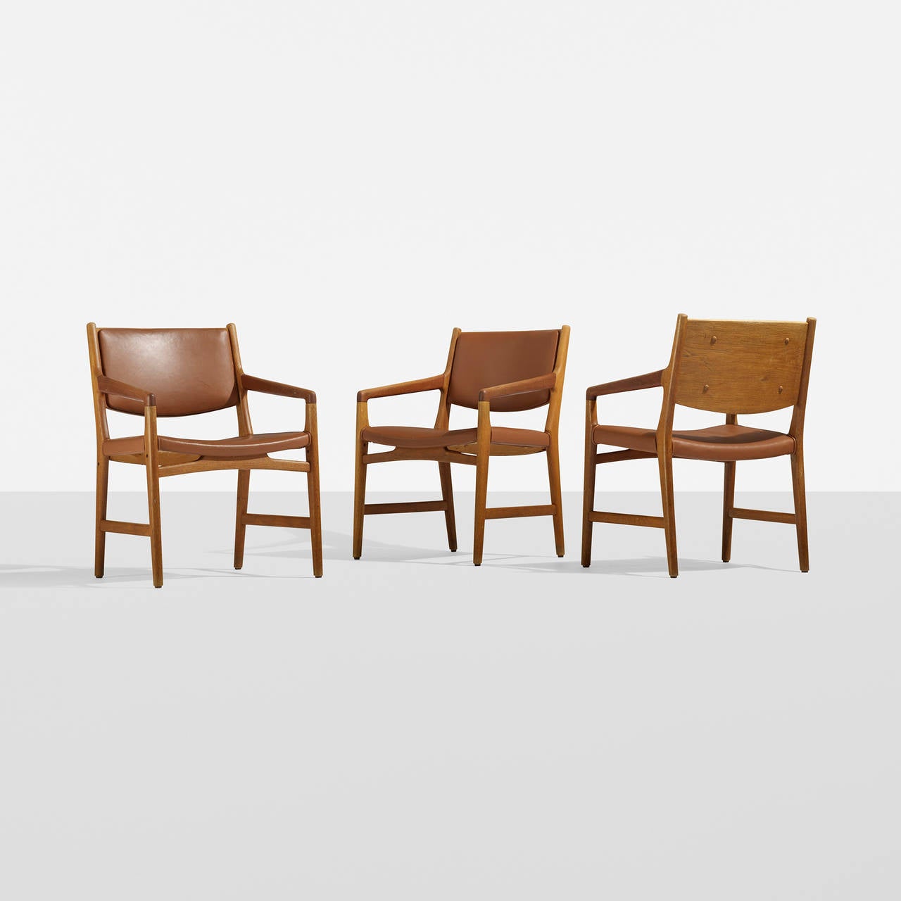 Danish set of six armchairs from Magasin du Nord by Hans Wegner for Johannes Hansen For Sale