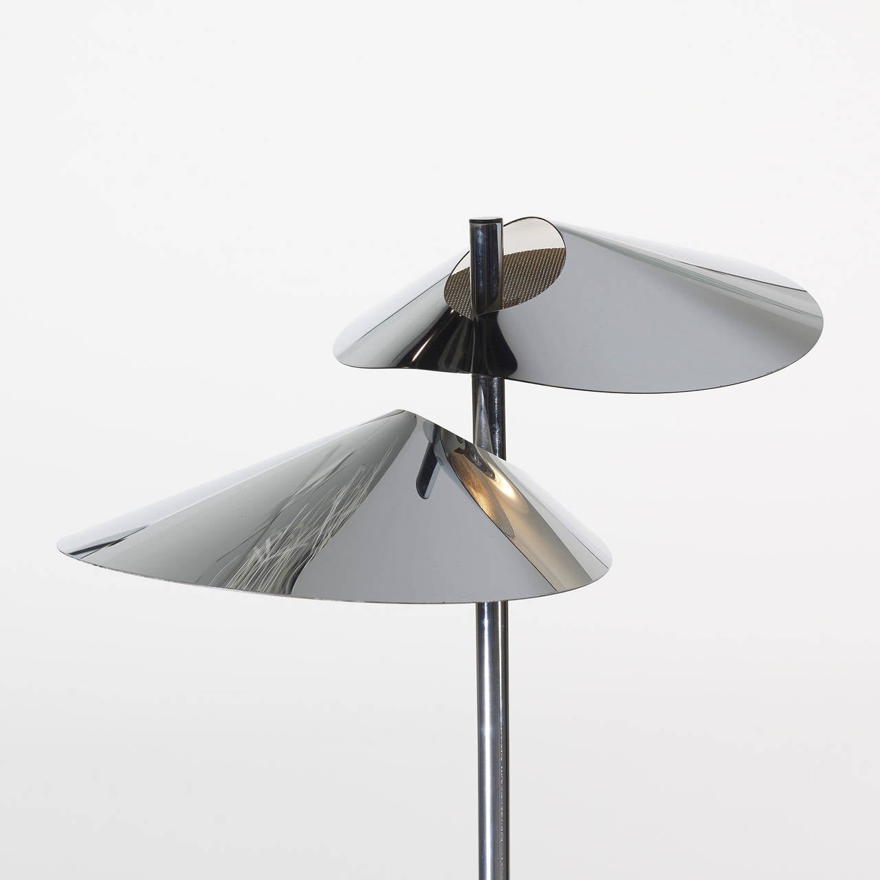 Plated floor lamp by Curtis Jeré