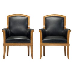 Pair of Armchairs by Louis Sue