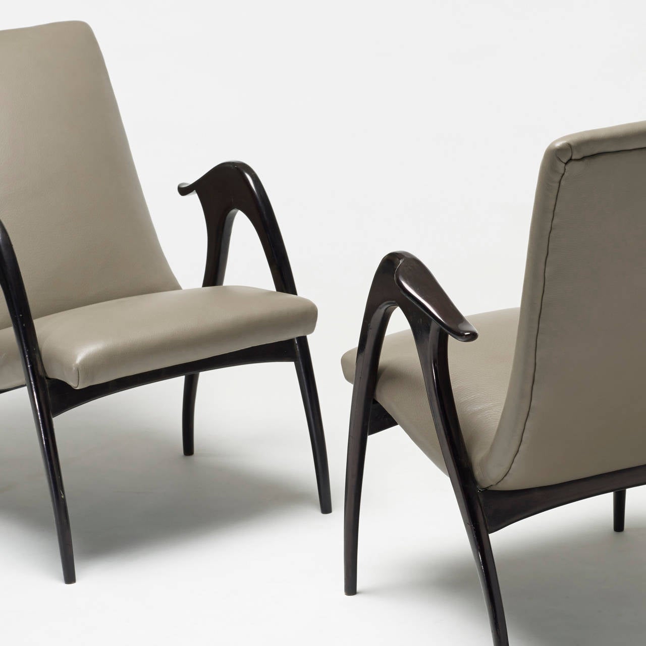 Italian Pair of Lounge Chairs, by Malatesta & Mason For Sale