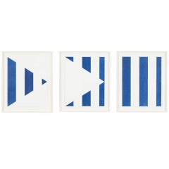 1 + 2 = 3 (Triptych) by Daniel Buren