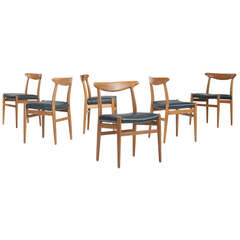 Dining Chairs, Set of Six by Hans Wegner for C.M. Madsens Fabriker