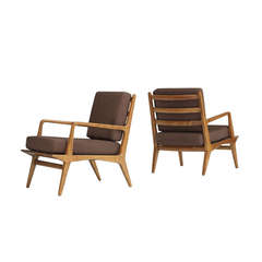 Lounge Chairs, Pair by Bertha Schaefer for Singer and Sons
