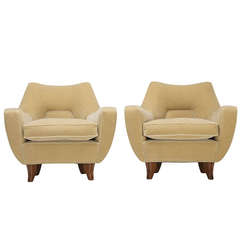 Lounge Chairs, Pair Attributed to Guglielmo Ulrich