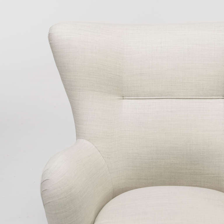 Upholstery Pair of Danish Lounge Chairs