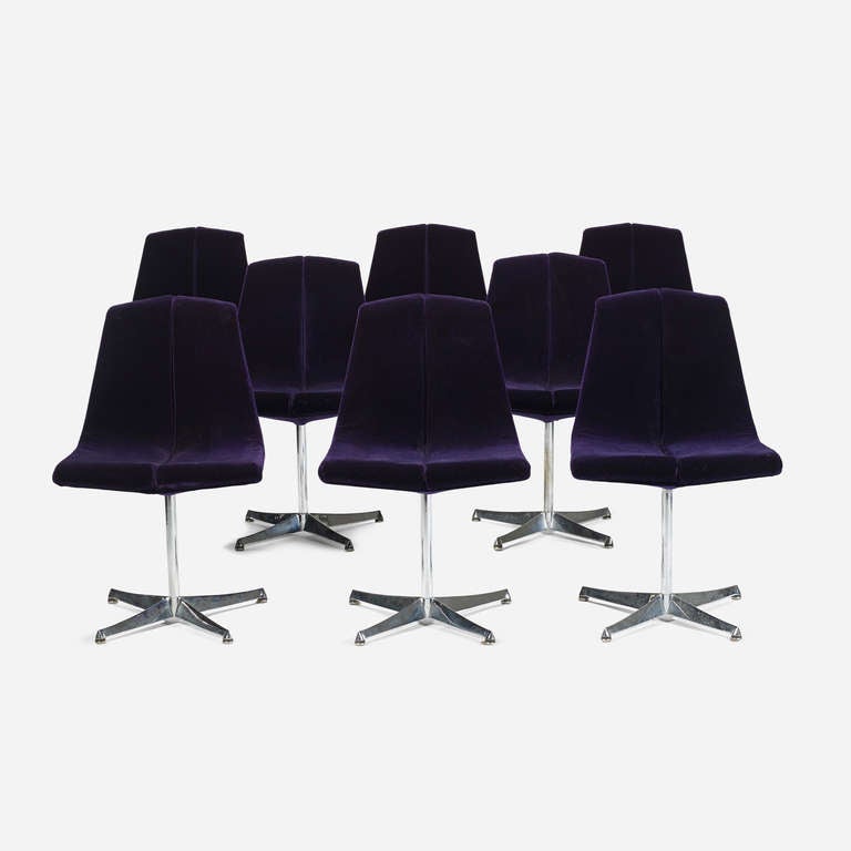 dining chairs, set of eight by Richard Schultz for Knoll Associates