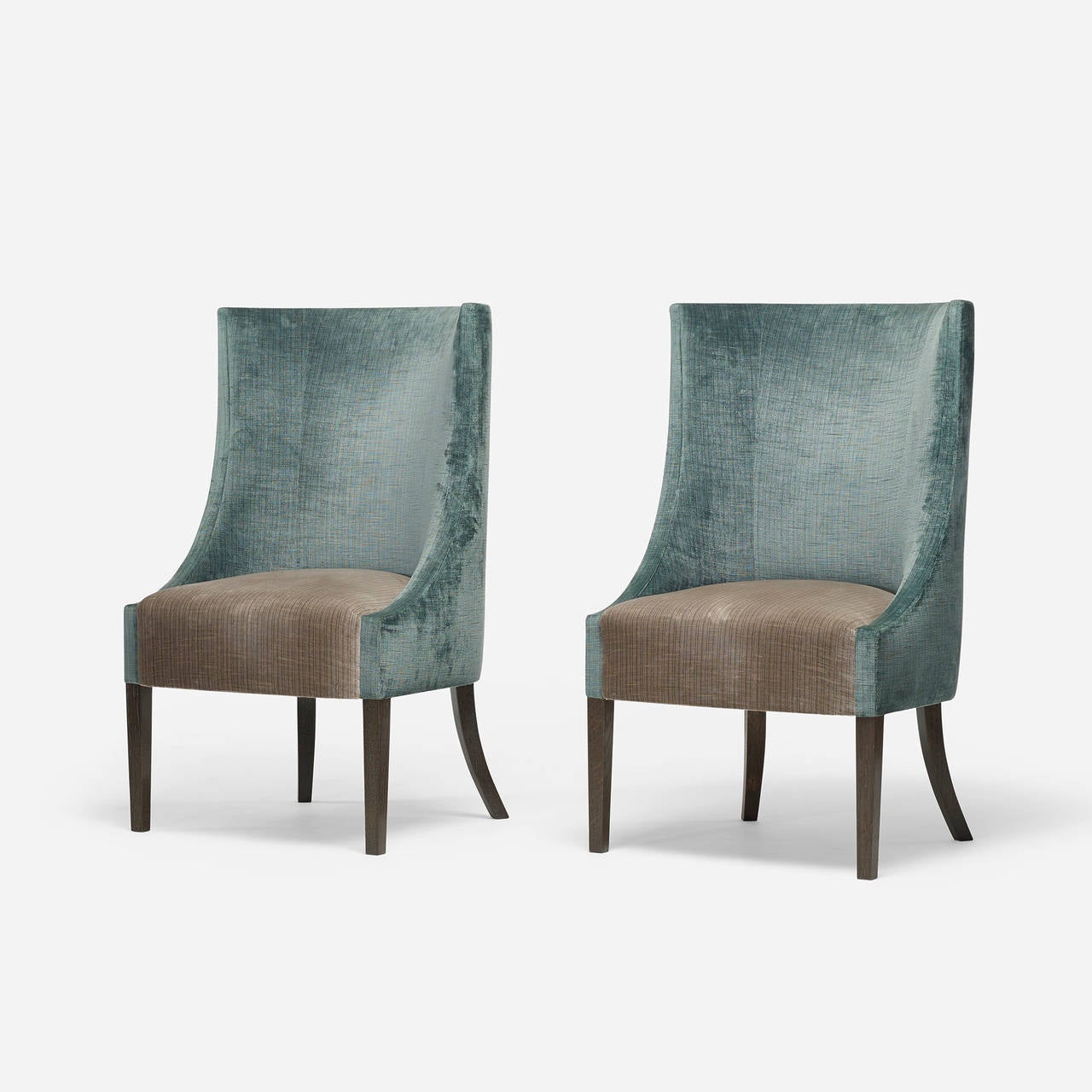 French La Gondola Chairs, Pair by Chahan Minassian For Sale