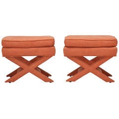 Pair of stools attributed to Billy Baldwin