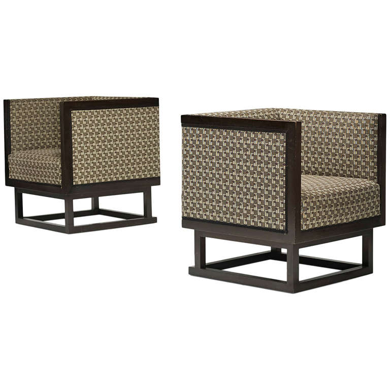 Cabinett Lounge Chairs Pair By Josef Hoffmann For Wittmann At 1stdibs Cabinett Lounge Chairs Pair By Josef Hoffmann For Wittmann