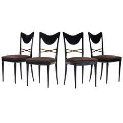 Set Of Four Dining Chairs Attributed To Guglielmo Ulrich
