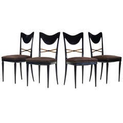 Set Of Four Dining Chairs Attributed To Guglielmo Ulrich Set Of Four Dining Chairs Attributed To Guglielmo Ulrich